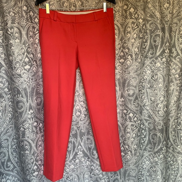 LOFT Coral/Salmon Marisa Straight Leg Pants - Picture 1 of 6